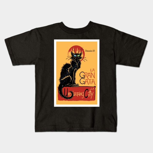 The Unsleeping City - La Gran Gata Kids T-Shirt by istill